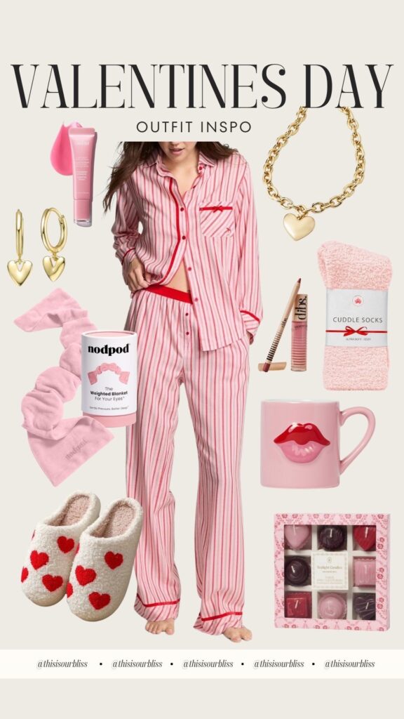 Valentine's Day outfit idea // Cozy & Cute for a Night In - This is our Bliss