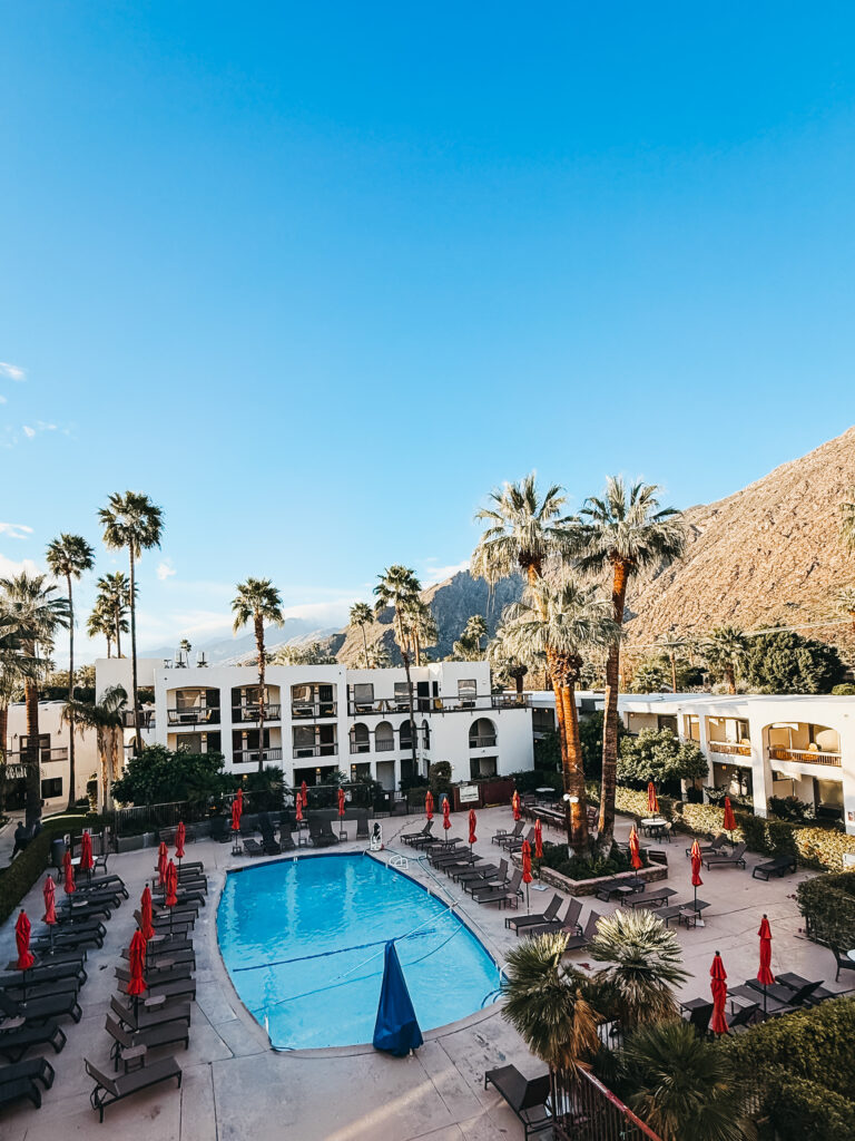 our pool & mountain view room - palm springs getaway - Palm mountain hotel & spa - This is our Bliss