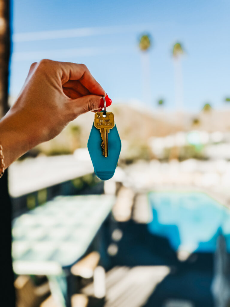 A Stylish Couples Getaway at the Skylark Hotel in Palm Springs - Silver bullet airstream check-in desk - This is our Bliss