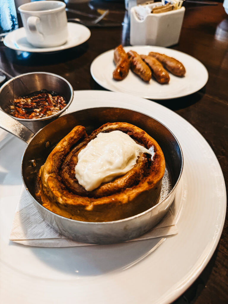 cinnamon roll at the cafe - Westin San Diego Bayview - This is our Bliss