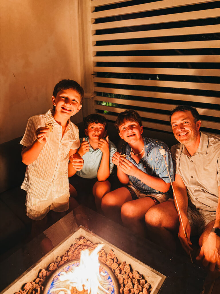 Hyatt Regency Mission Bay smores in the cabana - This is our Bliss
