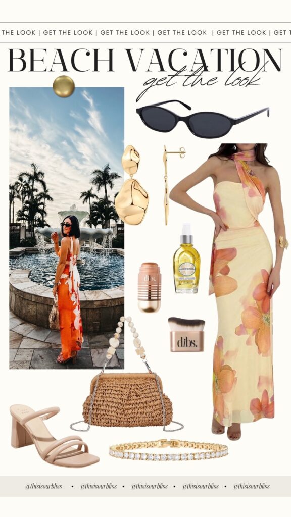 sunset dinner dress in Maui - what i wore in Maui - This is our Bliss