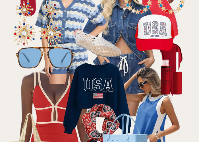 Chic Red, White & Blue Outfit Ideas from Memorial Day to Labor Day - This is our Bliss #usaoutfitideas