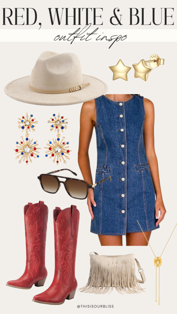 Chic Red, White & Blue Outfit Ideas from Memorial Day to Labor Day - This is our Bliss #usaoutfitideas