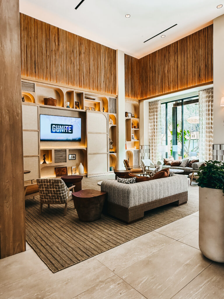 hotel Solea lobby features - This is our Bliss - new hotel across from legoland #carlsbadhotel #legoland