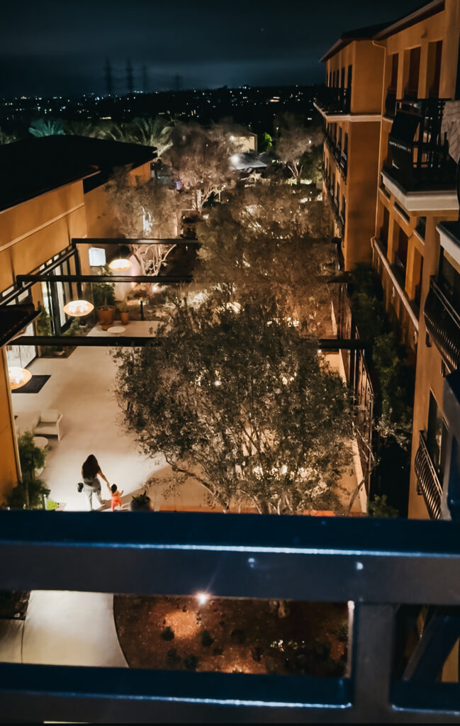 Hotel Solea Carlsbad - balcony view at night - This is our Bliss