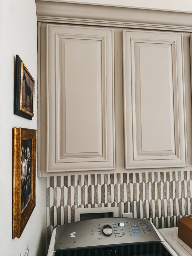 laundry room refresh update - painted cabinets - This is our Bliss
