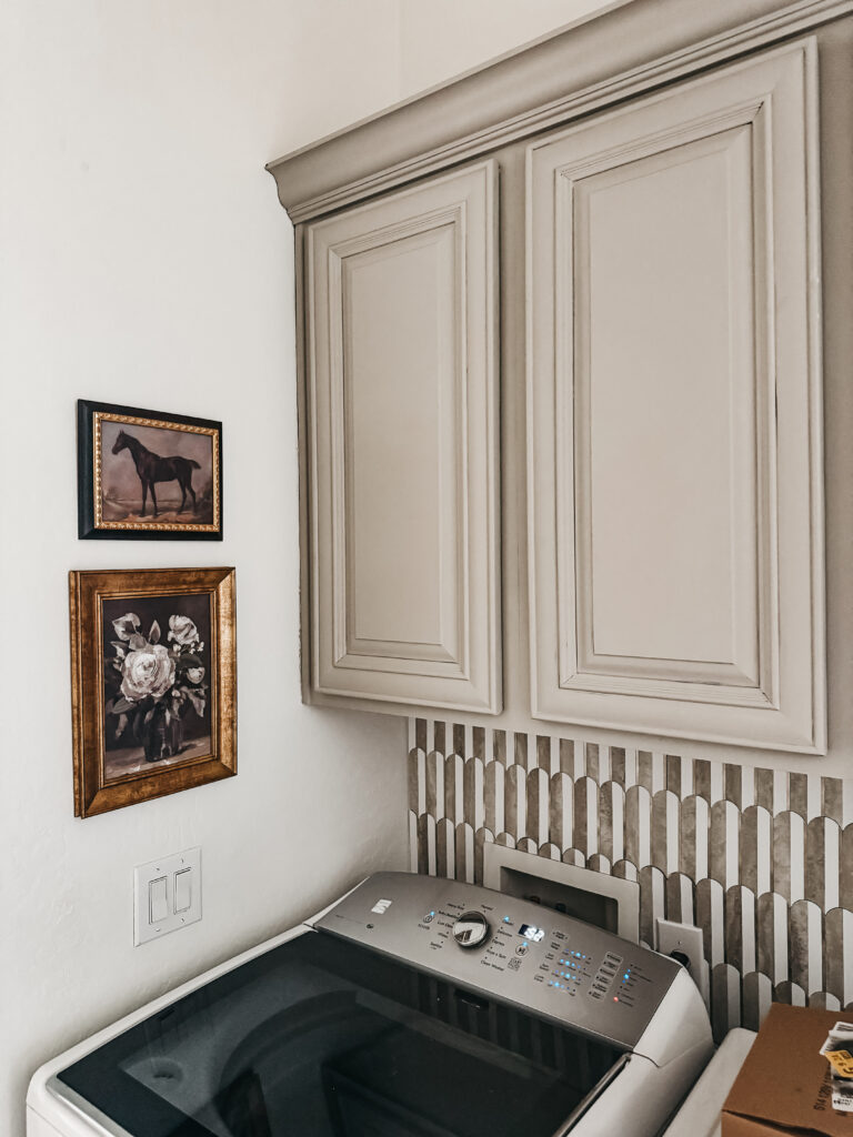 laundry room refresh update - painted cabinets - This is our Bliss