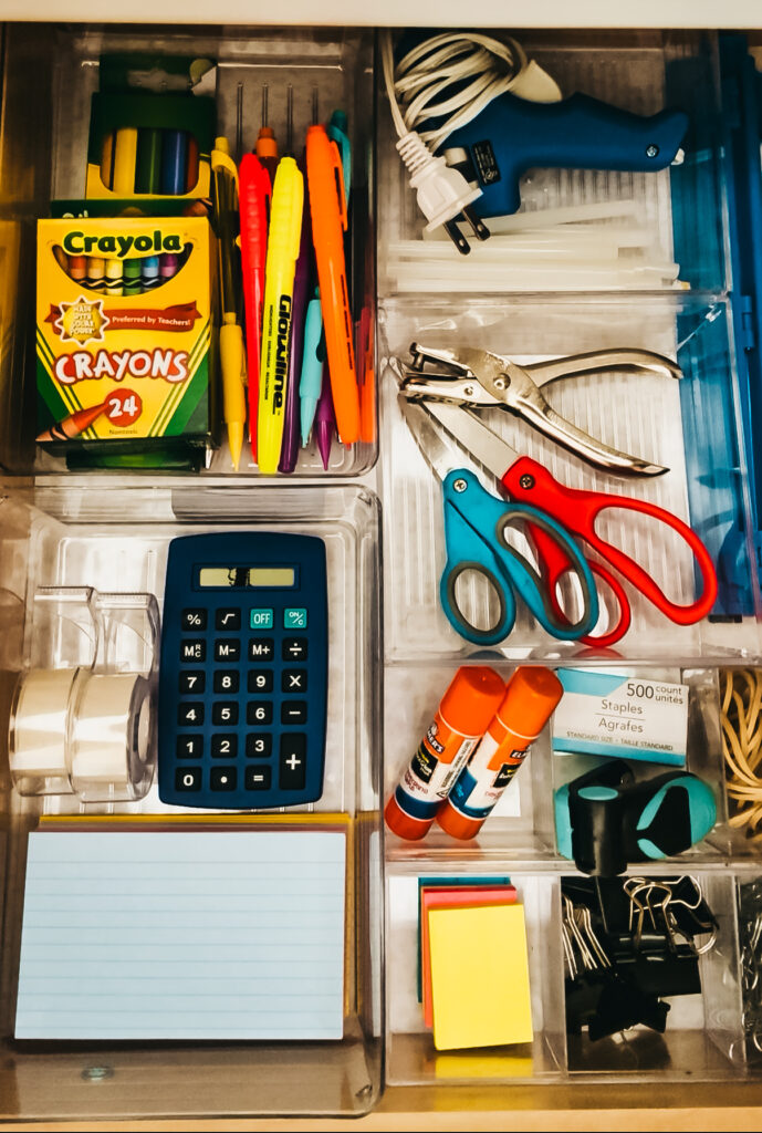 Day 8 of 12 Days of Back-to-School Prep: Homework Station & Supply Drawer