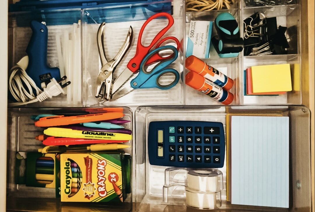 Day 8 of 12 Days of Back-to-School Prep: Homework Station & Supply Drawer