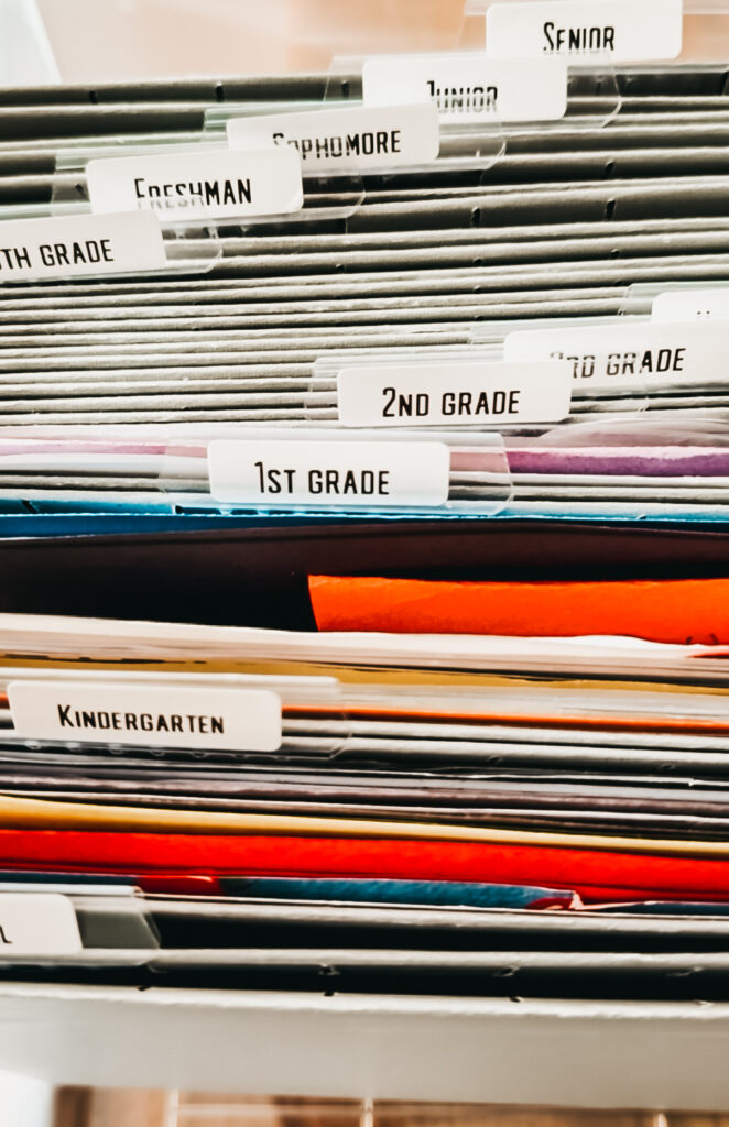 Day 9 of 12 Days of Back-to-School Prep: School Paper Storage & Labels